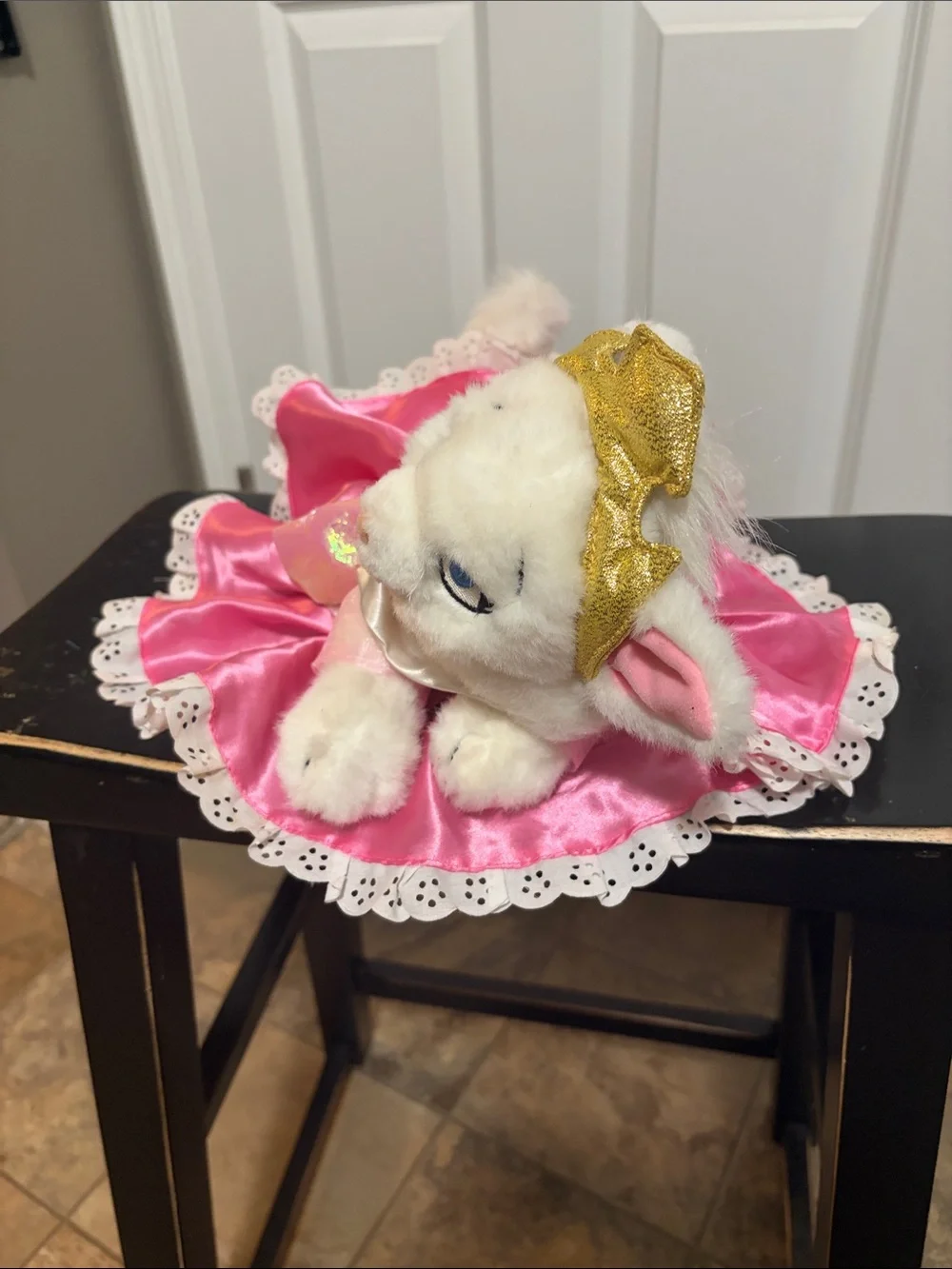 Pink Princess Marie Plush Toy - Soft White Kitty in Pink Dress